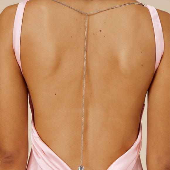 Chic Asymmetrical Pink Dress - Picture 2 of 2